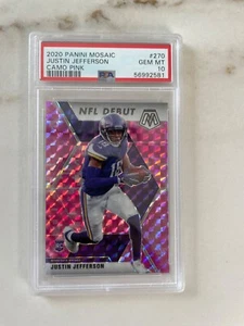 2020 Panini Mosaic - Justin Jefferson RC #270 - PSA 10 Minnesota Vikings - Bild 1 von 2