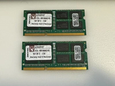 Kingston KTA-MB1066K2/4G 4GB Kit (2x2GB) DDR3-1066MHz PC3-8500 RAM Memory Apple - Image 1 of 2