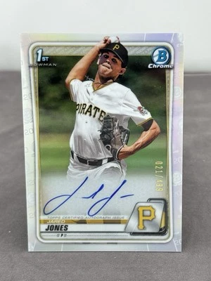 2020 Bowman Chrome Refractor Auto, Jared Jones, #/499 - Image 1 of 2