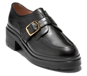 Mujer OXFORDs Cole Haan Carlitta Monk Lug - CUERO NEGRO - Imagen 1 de 5
