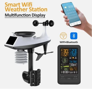 Tuya WiFi Bluetooth Smart Weather Station Clock Support for TUYA APP Digital - Picture 1 of 7