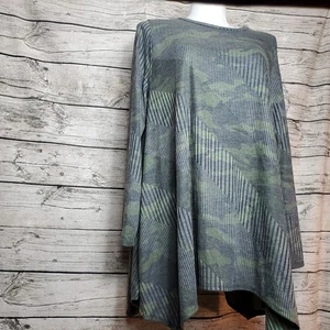 Top túnica camuflada acanalada tejida Jodifl talla corta 2X nuevo con etiquetas  - Imagen 1 de 6