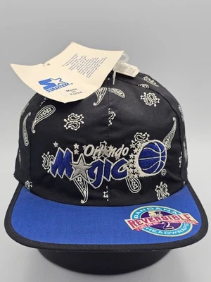 NUEVO De colección Raro Orlando Magic NBA Starter Bandana Reversible Deportes Sombrero de Correo Foto 1 de 4