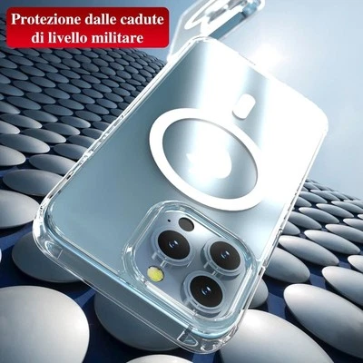 Cover Custodia MagSafe per Apple iPhone 16 15 14 13 12 Pro PLUS MAX MAGNETICA  - Immagine 1 di 4