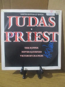 JUDAS PRIEST signed autographed 12" vinyl single...GLEN TIPTON, KK DOWNING + 1 - Picture 1 of 11