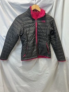 North Face Girls Reversible Water Repellent Jacket Brown/Pink Med (10-12) EUC - Picture 1 of 20