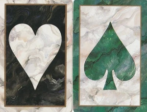 Pair of Marble Look Heart & Spade, Swap Cards - Foto 1 di 1