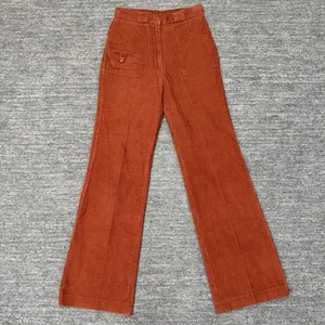 Vintage Kmart Pants Women 6 Red Corduroy Bootcut High Rise Japan 70s Academia - Picture 1 of 11