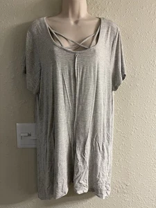 XL Terre Bleue Gray Top #343*10 Ships Free! - Picture 1 of 5