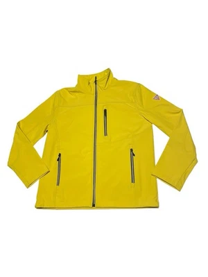 GUESS ZIP-UP JACKET MENS SOFTSHEEL YELLOW COLOR CHEST POCKET SIZE LARGE - Image 1 of 4