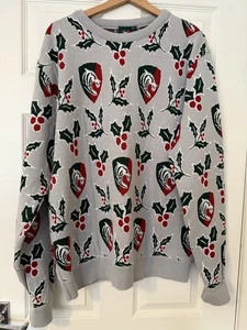 Leicester Tigers Rugby Club Retro Weihnachtspullover Größe XL - Bild 1 von 6