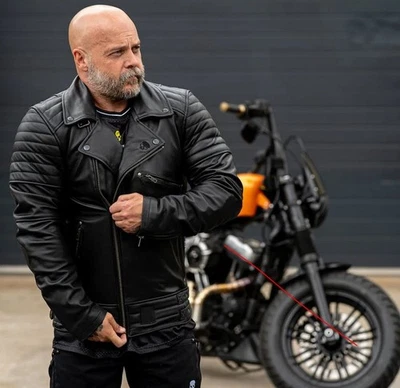 BOBHEAD “Brando” Protective Leather Jacket – Cowhide Armoured AAA Biker Jacket - Image 1 of 4