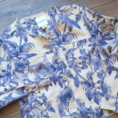 Chaqueta Blazer Tommy Bahama Lino - Tropical Floral Ligera Botones Bolsillos M Foto 1 de 4