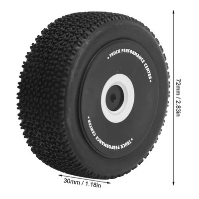 4PCS RC Rubber Front Rear Tire Tyre Set Fit For WLTOYS 124018 1/12 RC Car - Bild 1 von 4