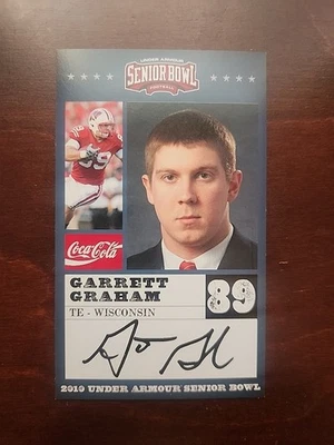 2010 Garrett Graham Signed Senior Bowl Rookie Card Wisconsin/Texans - Image 1 of 2