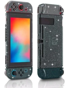 Glitter Case for Nintendo Switch + Screen Protector & 3 Pairs Of Joy Stick Cover - Picture 1 of 8