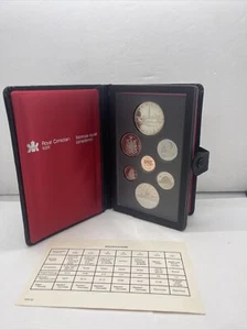 Royal Canadian Mint Double Dollar Proof LIKE Set Silver 7 Coins 1984 milky spots - Picture 1 of 14