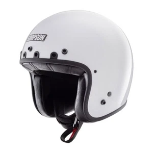 Simpson Chopper Open Face Motorcycle Helmet - White - Picture 1 of 5