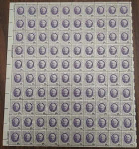 US #1399, 18¢ Elizabeth Blackwell, Complete sheet of 100, NH, VF - Picture 1 of 1