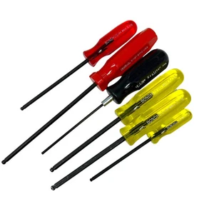 6 Pc Bondhus, Eklind, Xcelite 3/16 in, Ball End Hex Screwdriver Set, Made in USA - Picture 1 of 7