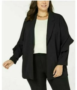 ALFANI Womens Ruffle Open Front Jacket 1X - $109 - Picture 1 of 3