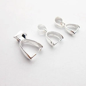 5X 925 Sterling Silver Jewelry Findings Bail Connector Pinch Bail 3.55''13.5mm - Picture 1 of 1