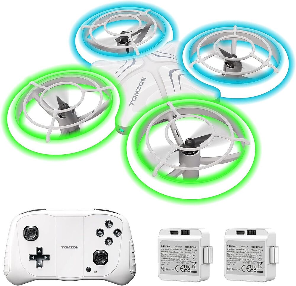 Drone for Kids with Green and Blue LED Lights RC Mini Drone with Altitude