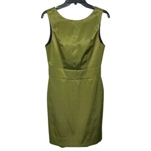 Ben Sherman Textured Deep V Back Sheath Mini Dress in Green Size M - Picture 1 of 5