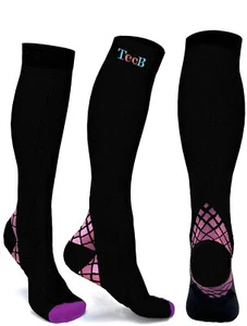 New Compression flight pregnancy Socks varicose veins prevent swelling L/XL - Picture 1 of 5