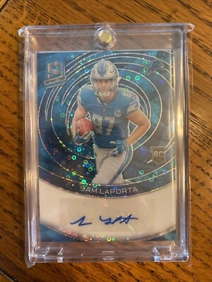 2023 Spectra Sam LaPorta Neon Blue Rookie Auto /50 Lions - Image 1 of 2