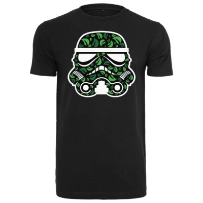 Merchcode Stormtrooper Leaves T-Shirt Star Wars Cotton Black Empire Leaf - Image 1 of 4