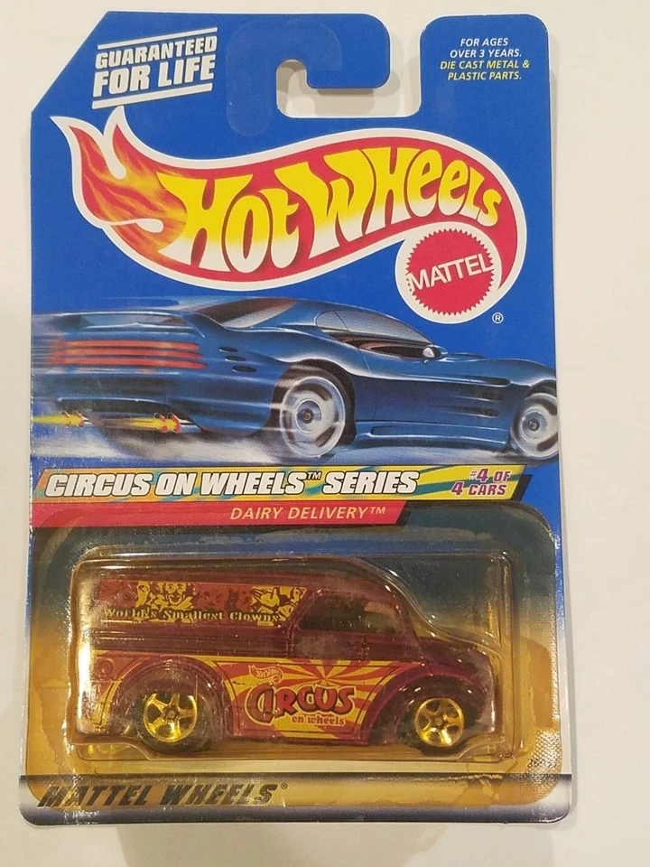 Hot Wheels Circus On Wheels Serie Entrega de lácteos #4/4 coches, tarjeta #2000-028 antigua Foto 1 de 1