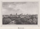 Halberstadt At Resin General View Original Lithography Borussia 1838