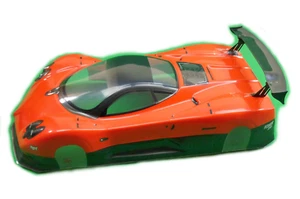 Red Pagani Prepainted (Printed) Bodyshell + wing kit & extras for 1:10 RC 200mm - Picture 1 of 7