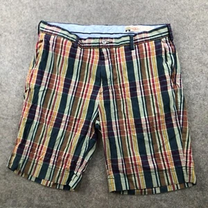 Ralph Lauren Shorts Men 34 India Madra Plaid Check Flat Front Chino 9" Inseam - Picture 1 of 10