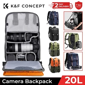 K&F Concept Camera Backpack Bag Travel Rucksack Case Waterproof with Rain Cover - Picture 1 of 63