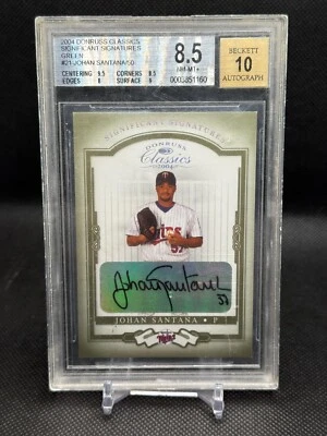Donruss Classics Johan Santana Significant Signatures 2004/50 BGS 8,5 automático 10 Foto 1 de 2