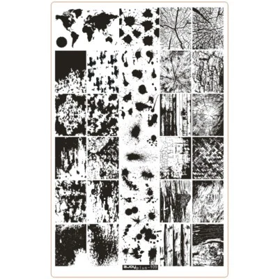 LOVENAILS XXL Stamping Schablone Holz Muster Stempel Platte Natur Nailart Nails Abstrakt