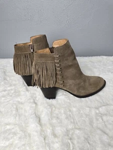 Stivaletto Sofft Invernale Avana Marrone Frange Western Pelle Scamosciata 8 - Foto 1 di 8