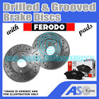 Drilled & Grooved 5 Stud 320Mm Vented Brake Discs D_G_2245 With Ferodo Pads