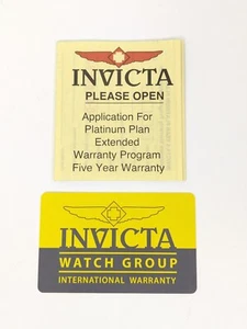 INVICTA Watch Warranty Application And Warranty Card - Picture 1 of 24