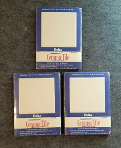 Delta CeramDecor CERAMIC TILE Glazed Matte Finish Easy to Paint Surface Lot of 3 - Picture 1 of 4