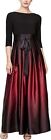 S.L. Fashions Women's Long Satin Ombre Party Dress With Pockets (Missy And Petit