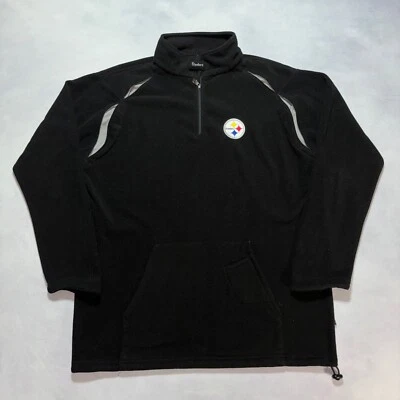 Sudadera Pullover Polar Pittsburgh Steelers Negra 1/4 Cremallera Para Hombres L NFL Y2K Foto 1 de 4