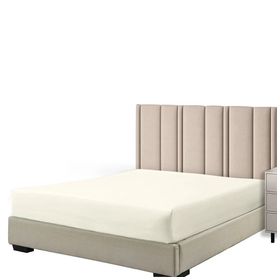 Sábana ajustable extra profunda solo (22 pulgadas) mezcla de algodón 650 hilos  Foto 1 de 1