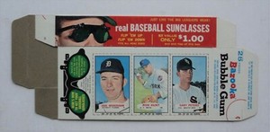 1965 Bazooka Baseball BOX #25 Wickersham #26 Hunt #27 Peters MINT