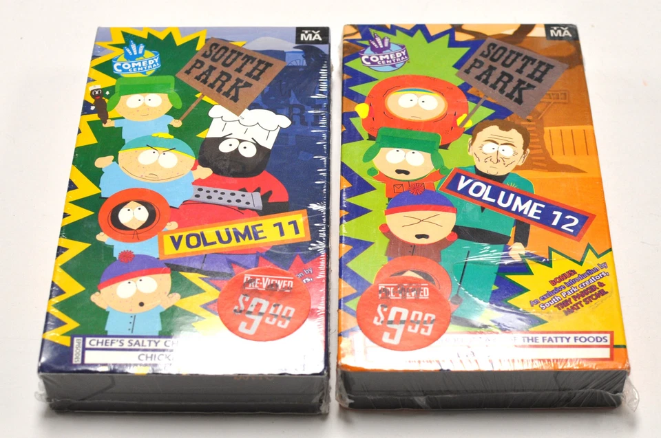 Two South Park VHS Volume 11 and Volume 12 (VHS, 1998) Comedy Central, Sealed - Image 1 of 4