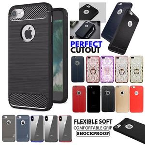 Silicone Case For iPhone 8 7 6 Plus XS Max X/XS Luxury Shockproof Phone Cover - Imagen 1 de 23