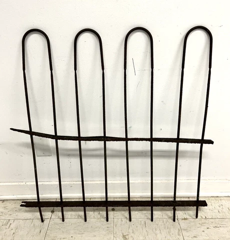 Vintage GARDEN GATE iron architectural salvage fence farmhouse wrought metal old Cover