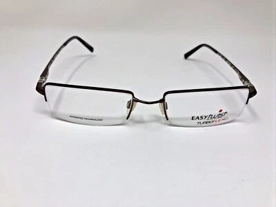 EASYTWIST EYEGLASSES FRAME MOD 892 54-19-145 10 BROWN HALF RIMLESS 4439 - Image 1 of 4